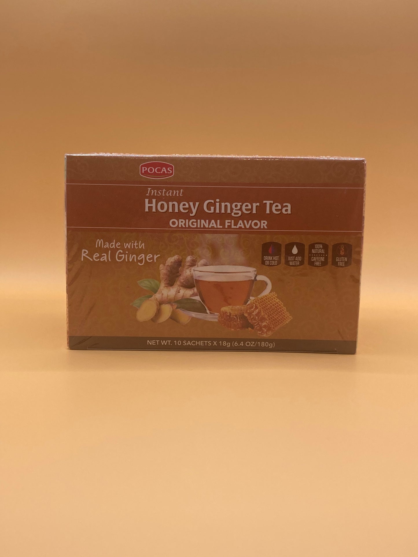 Pocas Ginger Honey Tea Original Flavor 10 Pack