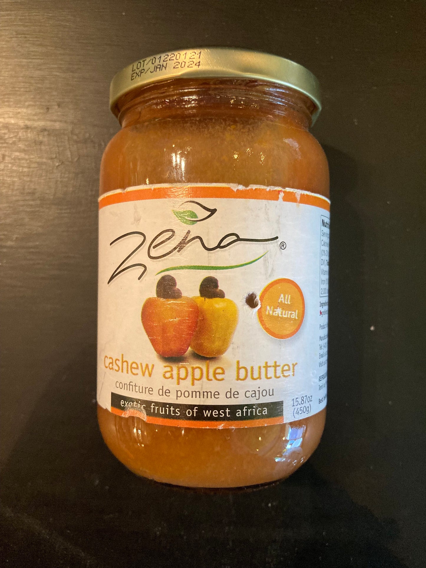 Zena Cashew Apple Butter 450g